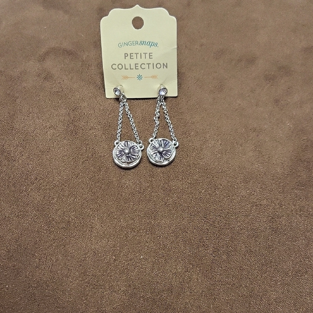 Ginger Snaps Silver Earrings - Petite Collection